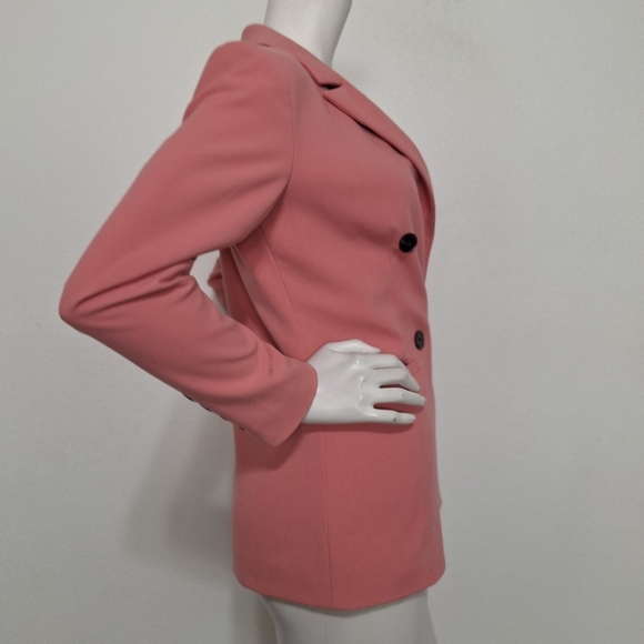 Halogen Pink Preppy Coquette Double Breasted Button Blazer Jacket Size XSP - Picture 10 of 13